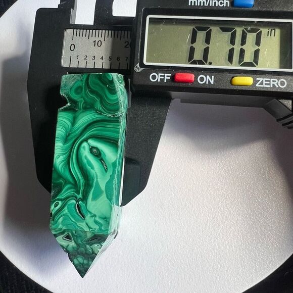 Malachite Crystal Tower with Velvety Druzy - Picture 12 of 13